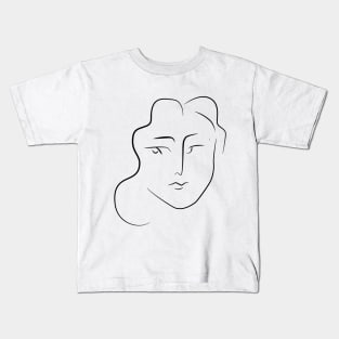 Henri matisse line art woman print Kids T-Shirt